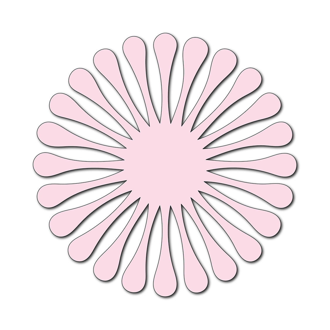 Paper Flower-Making SVG Template | Flower Center - Shape 109
