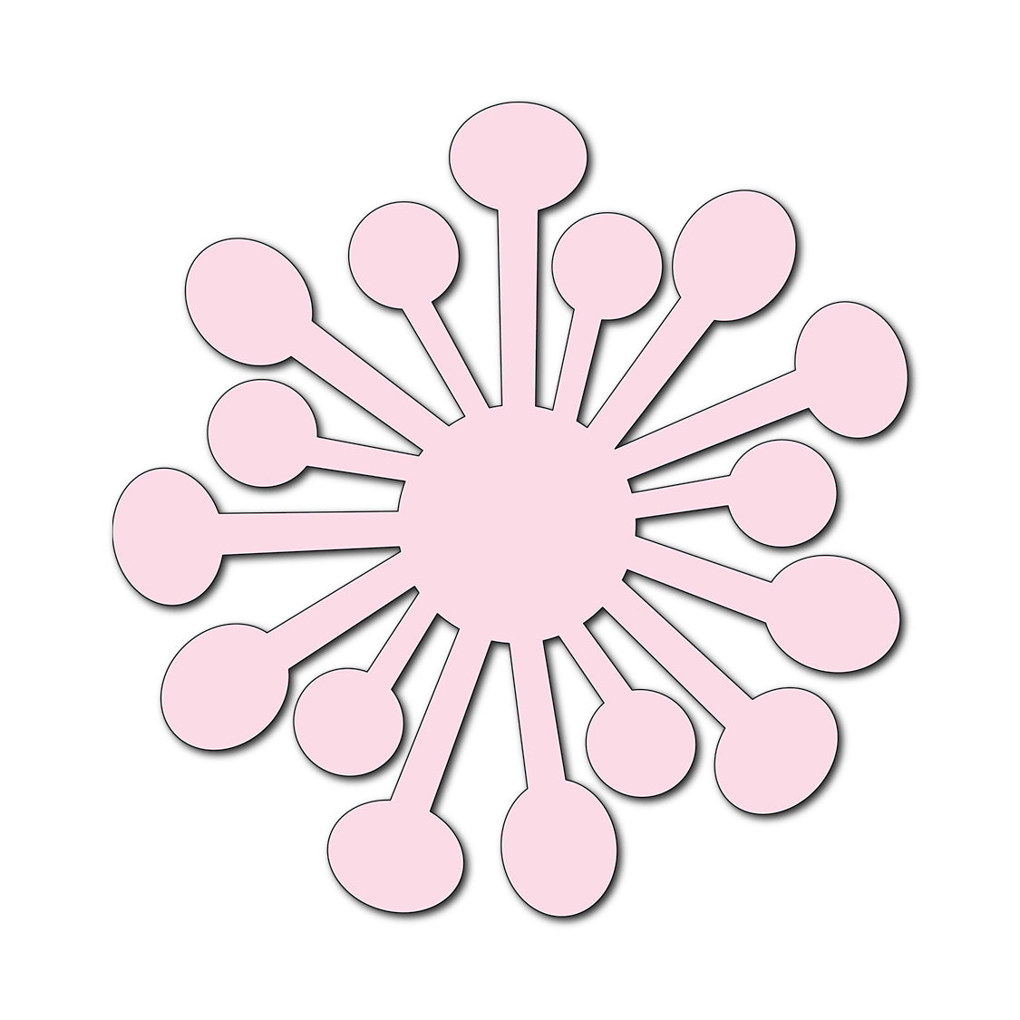 Paper Flower-Making SVG Template | Flower Center - Shape 111