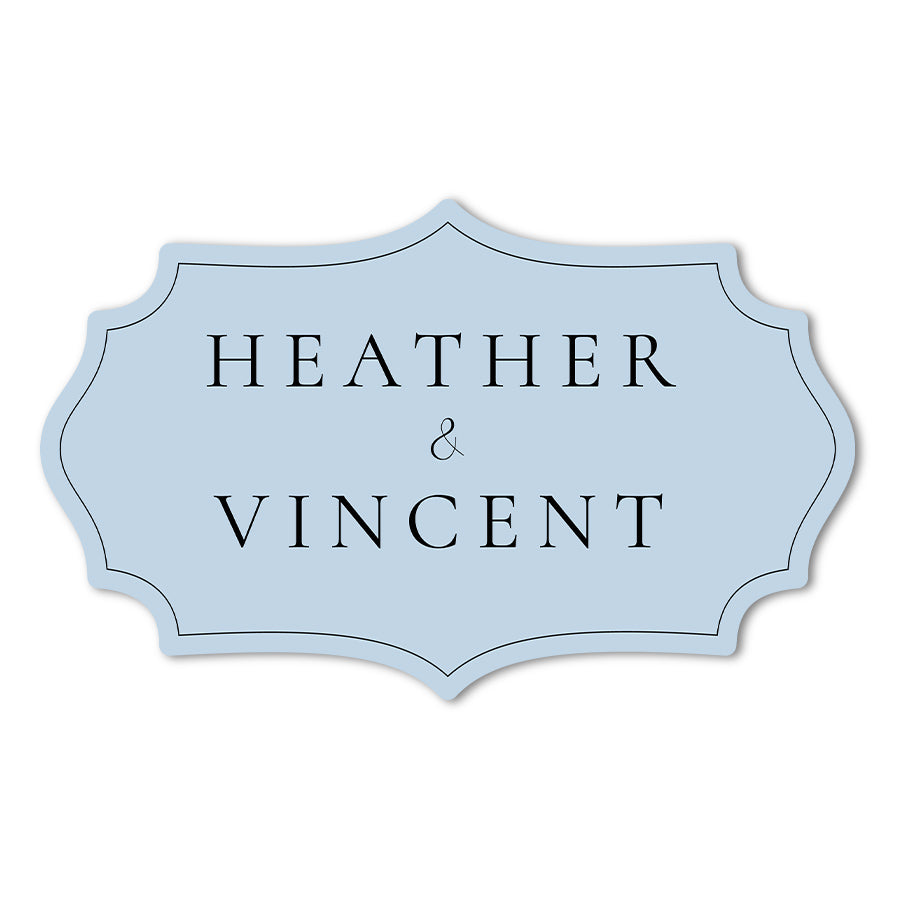 Personalized Wedding Signs | Fully Custom Print | Signature Shape 15