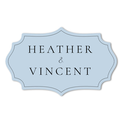 Personalized Wedding Signs | Fully Custom Print | Signature Shape 15