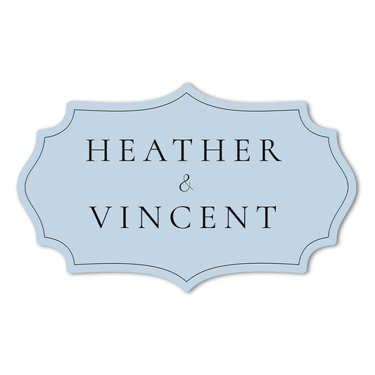 Signature Shape Custom Wedding Signage - Shape 15