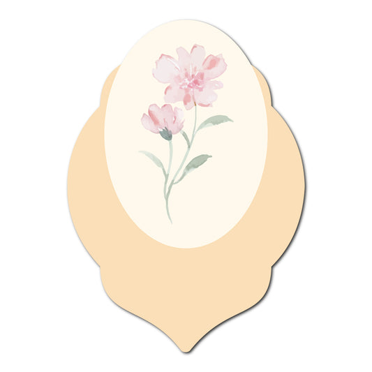 Fun and Floral Layered Favor Tags | SVG PNG Template - Shape 22