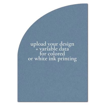 Individually Personalized Wedding Prints on Diecut Cardstock - Half Arch Shape