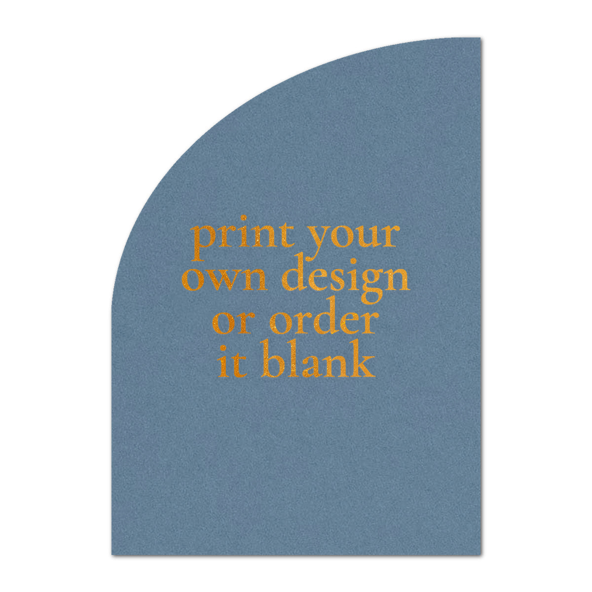 Custom Wedding Prints on Diecut Shaped Cardstock | Half Arch Shape