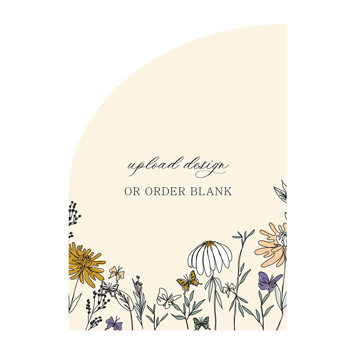 Custom Wedding Prints on Diecut Shaped Cardstock | Half Arch Shape