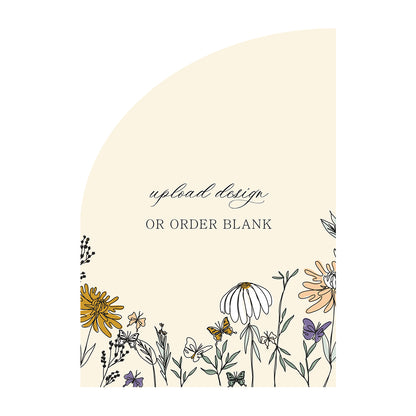 Custom Wedding Prints on Diecut Shaped Cardstock | Half Arch Shape