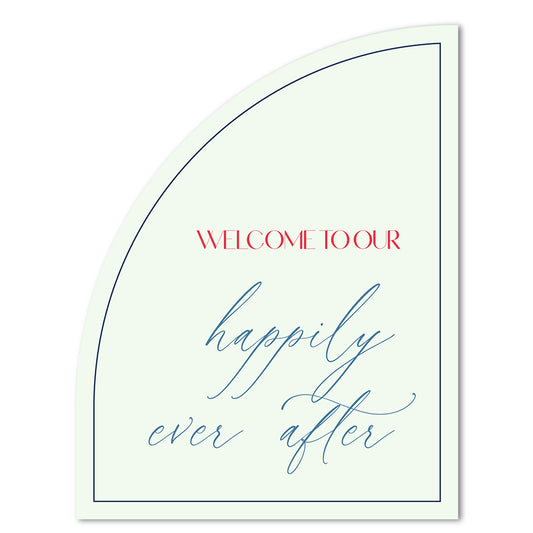 Signature Shape Custom Wedding Signage - Half Arch