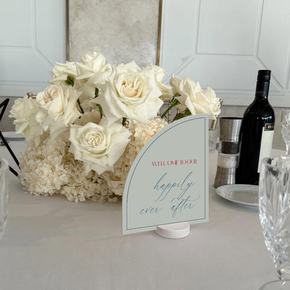 Signature Shape Custom Wedding Signage - Half Arch