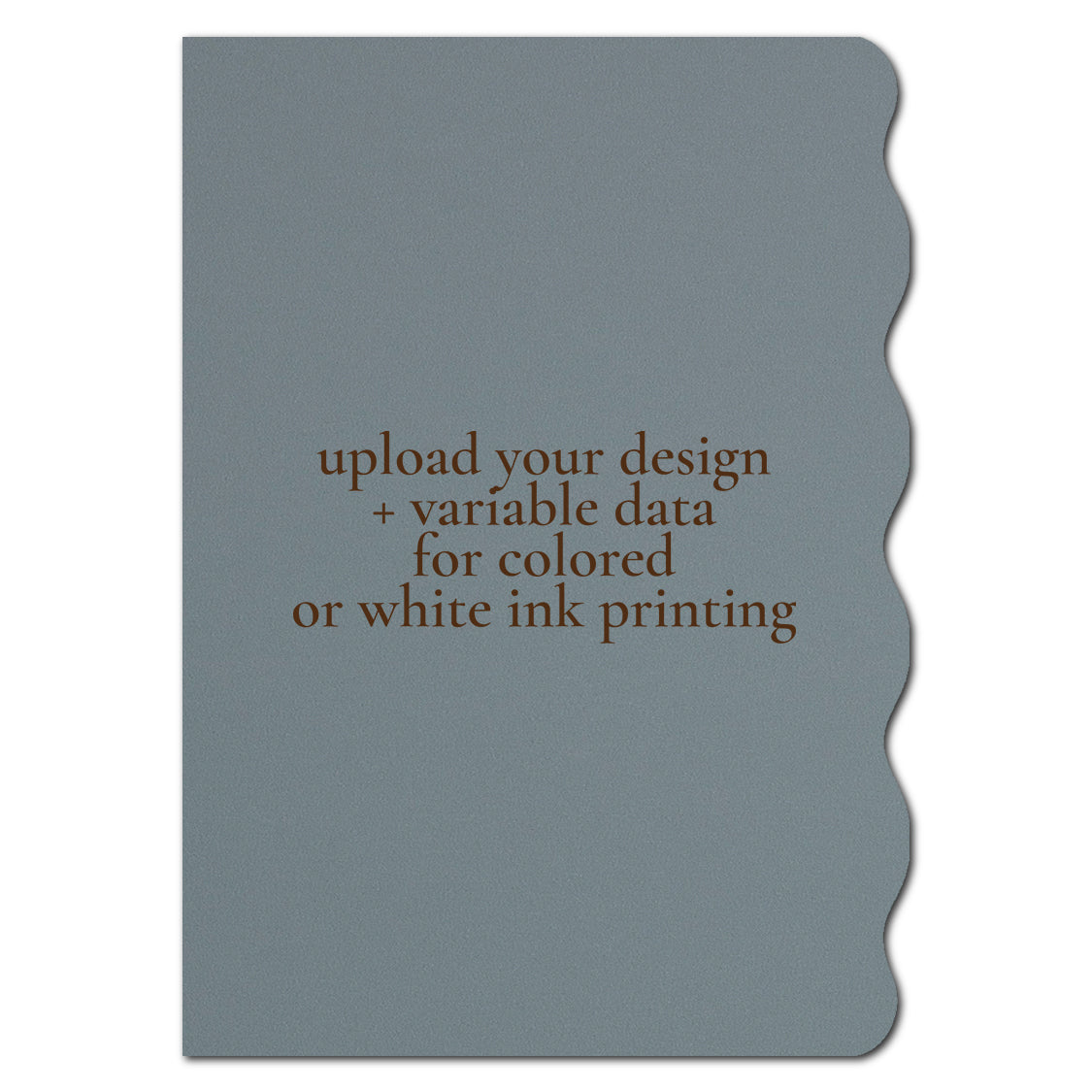 Individually Personalized Wedding Prints on Diecut Cardstock - Half Wavy Shape