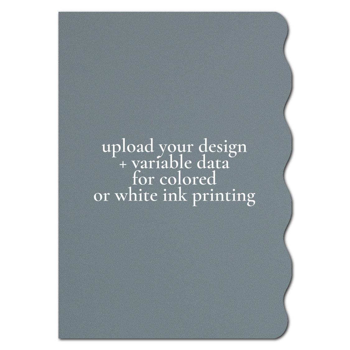 Individually Personalized Wedding Prints on Diecut Cardstock - Half Wavy Shape