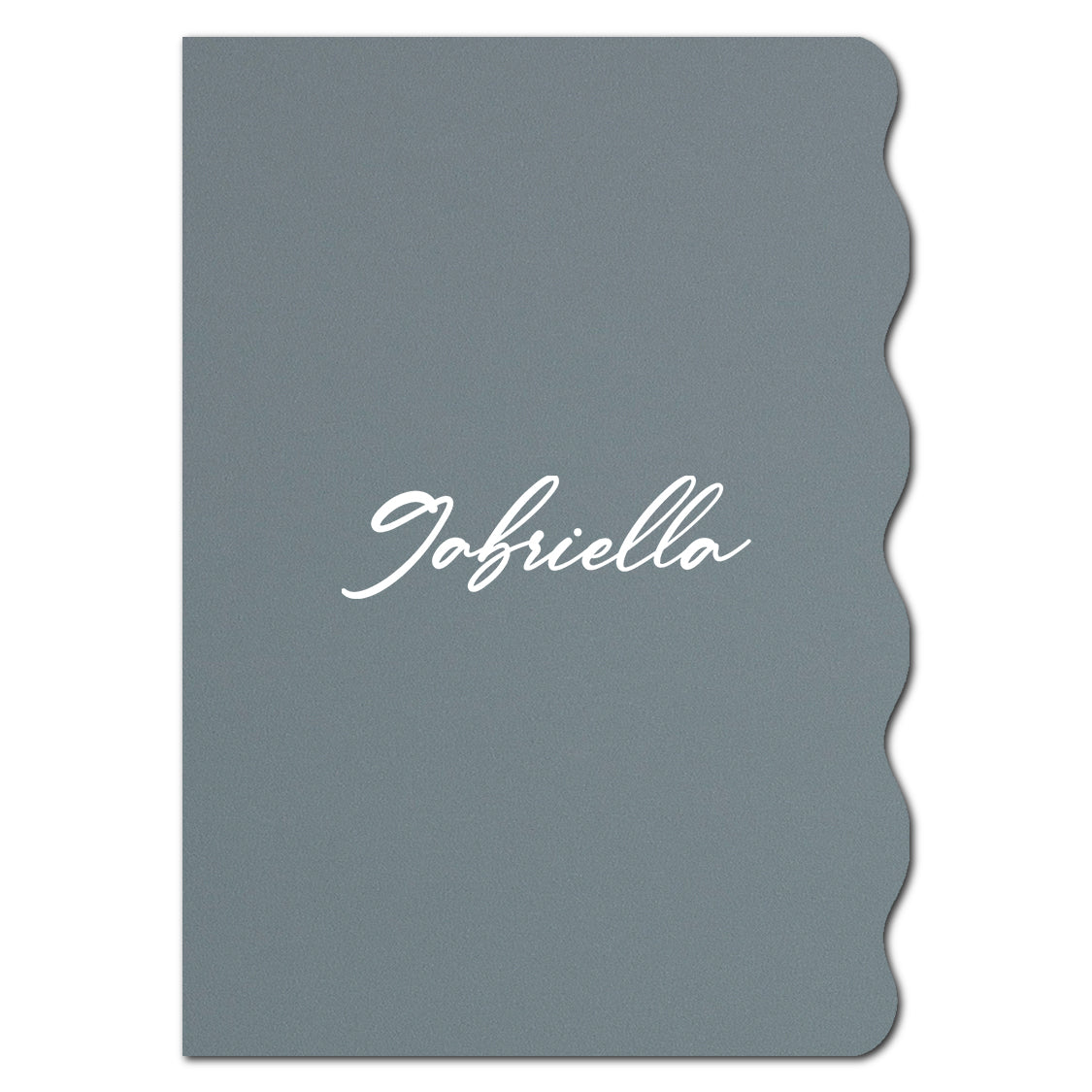 Individually Personalized Wedding Prints on Diecut Cardstock - Half Wavy Shape