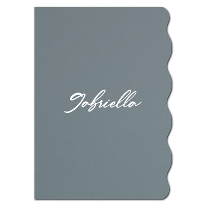 Individually Personalized Wedding Prints on Diecut Cardstock - Half Wavy Shape