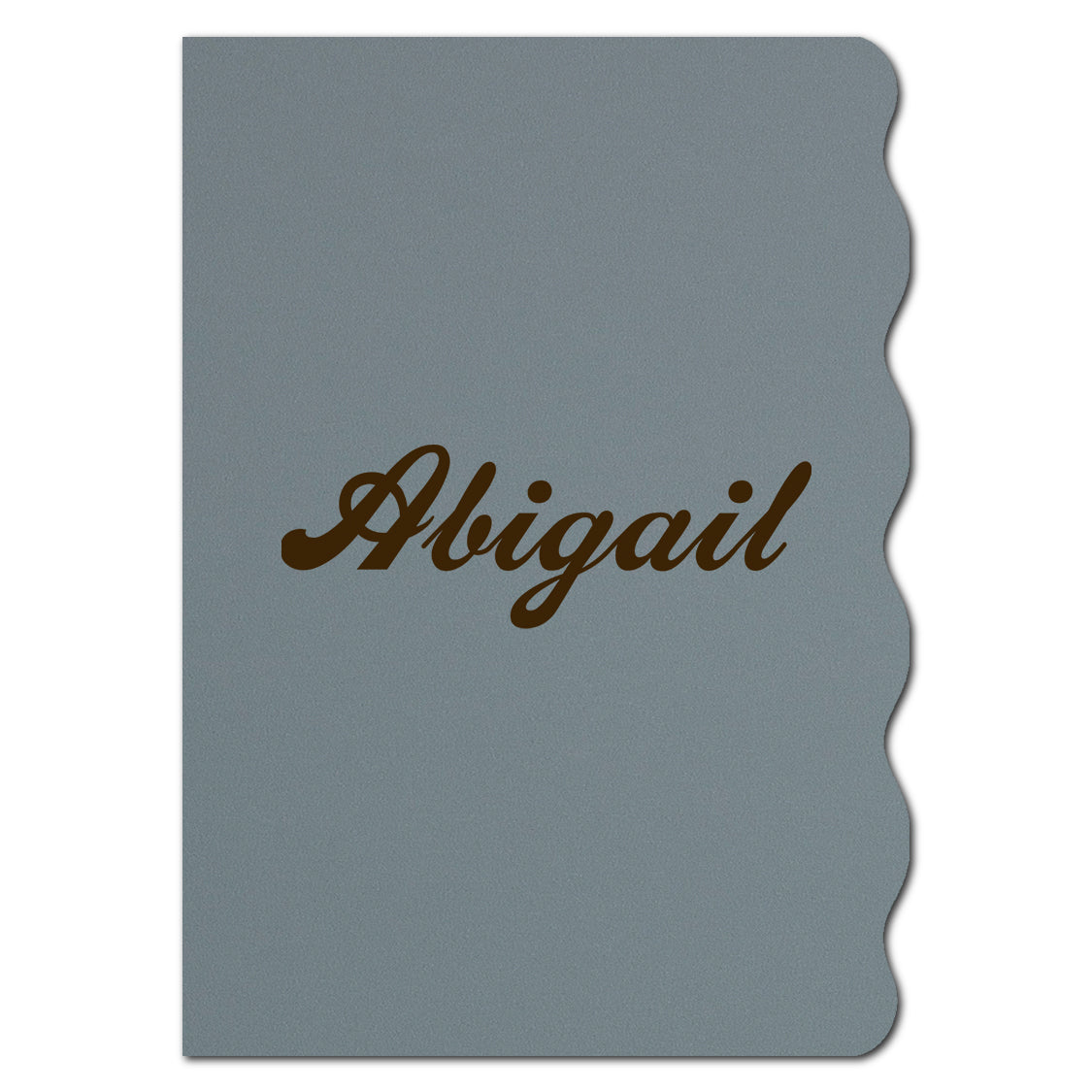 Individually Personalized Wedding Prints on Diecut Cardstock - Half Wavy Shape