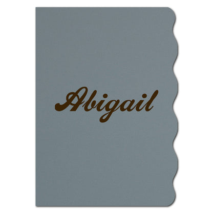 Individually Personalized Wedding Prints on Diecut Cardstock - Half Wavy Shape