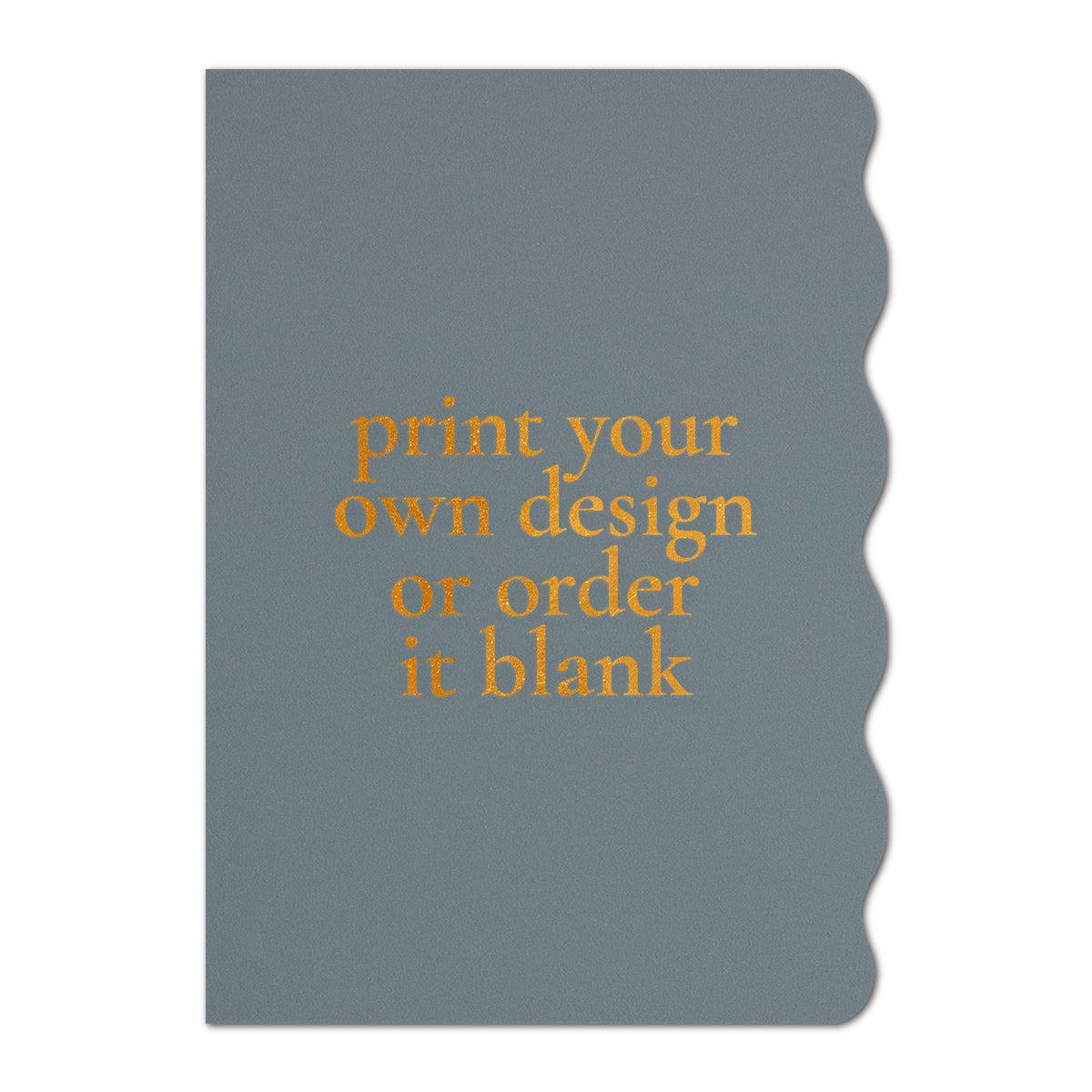 Custom Wedding Prints on Diecut Shaped Cardstock | Half Wavy Shape