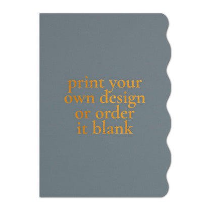 Custom Wedding Prints on Diecut Shaped Cardstock | Half Wavy Shape