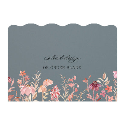 Custom Wedding Prints on Diecut Shaped Cardstock | Half Wavy Shape