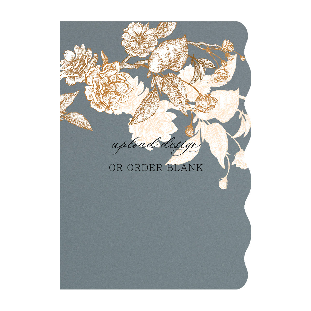 Custom Wedding Prints on Diecut Shaped Cardstock | Half Wavy Shape