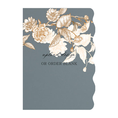 Custom Wedding Prints on Diecut Shaped Cardstock | Half Wavy Shape