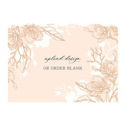 Custom Wedding Prints on Diecut Shaped Cardstock | Half Wavy Shape