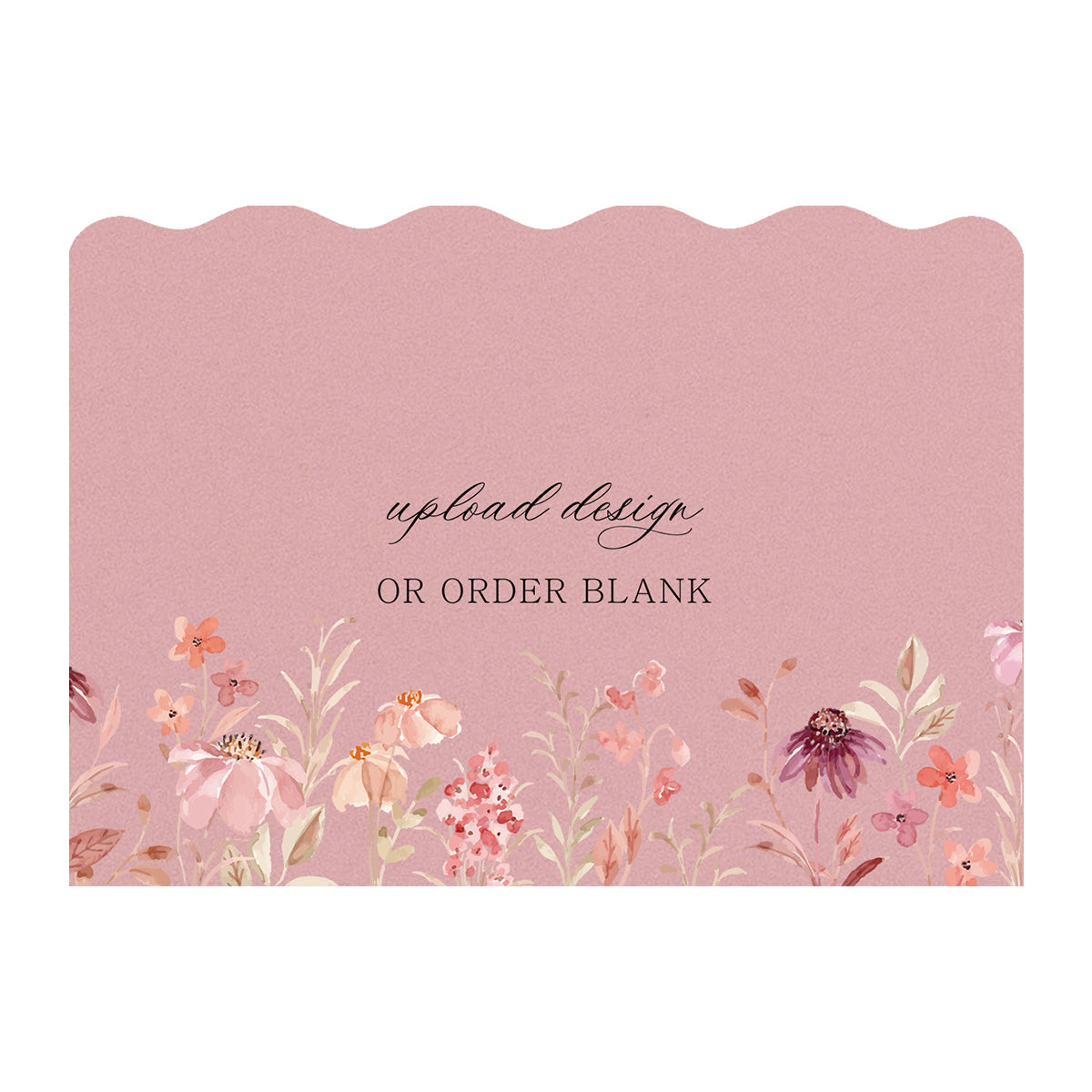 Custom Wedding Prints on Diecut Shaped Cardstock | Half Wavy Shape