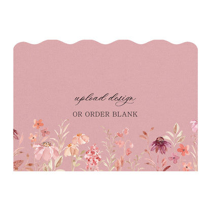 Custom Wedding Prints on Diecut Shaped Cardstock | Half Wavy Shape