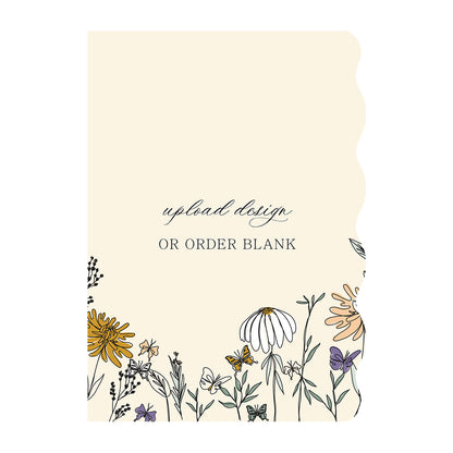 Custom Wedding Prints on Diecut Shaped Cardstock | Half Wavy Shape