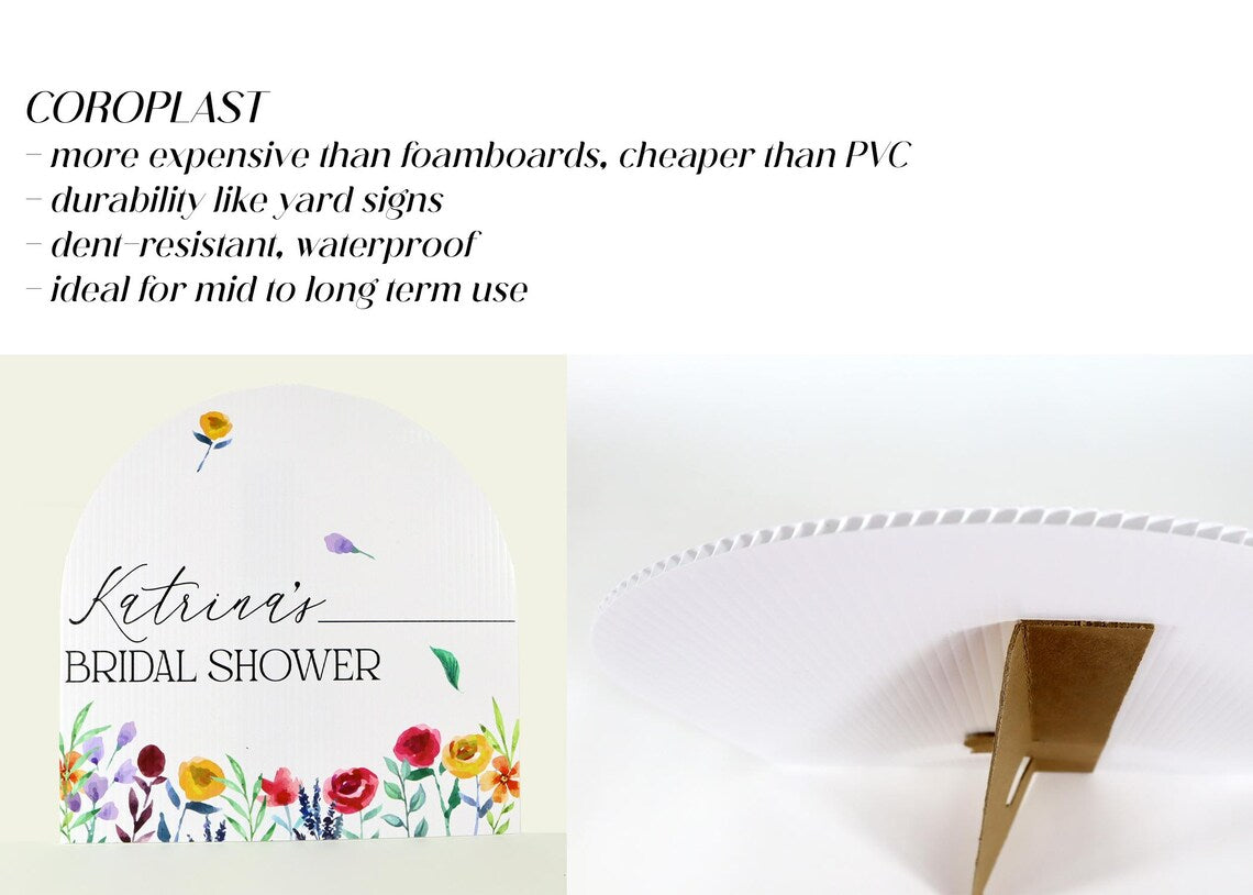 Stand-Alone Rounded Corner L to XL Wedding Seating Chart