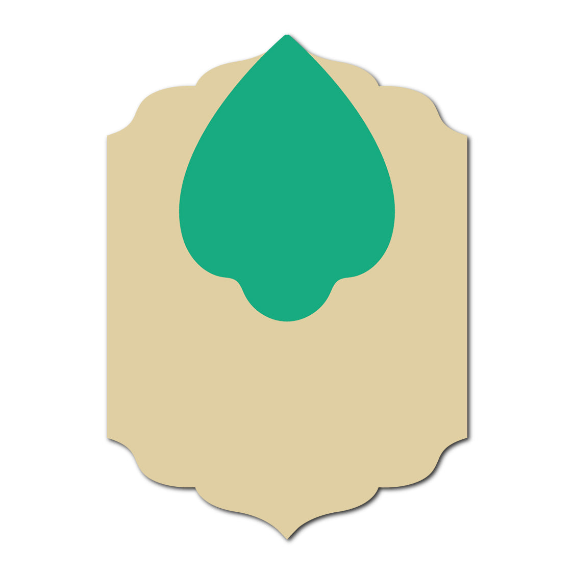 Layered Jewel Style Favor Tag | SVG Template - Shape 18