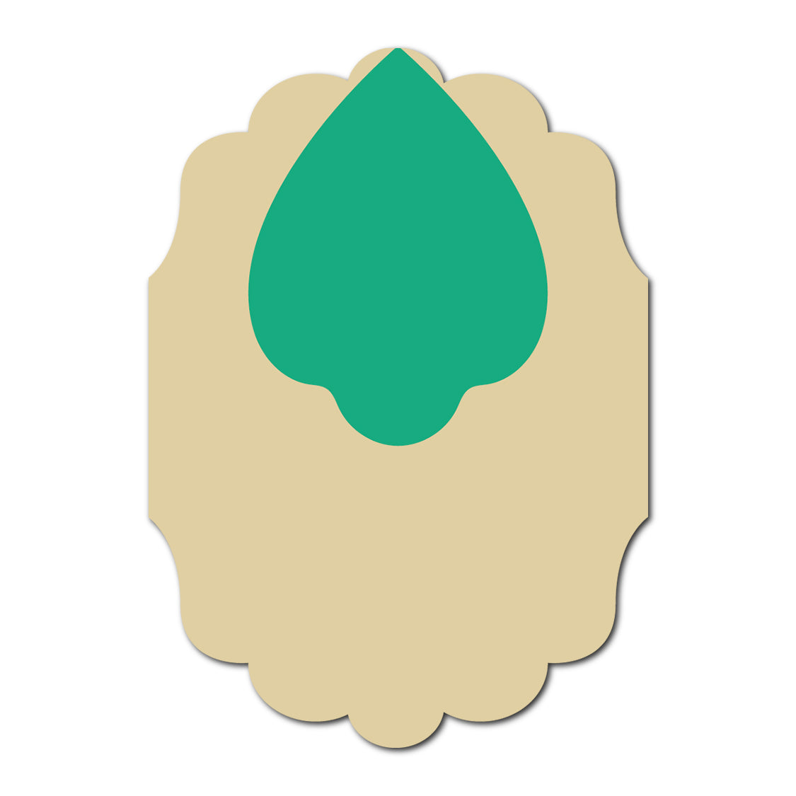 Layered Jewel Style Favor Tag | SVG Template - Shape 1