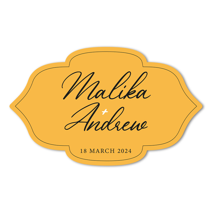 Personalized Wedding Signs | Fully Custom Print | Signature Shape 10