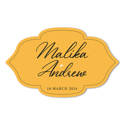 Personalized Wedding Signs | Fully Custom Print | Signature Shape 10