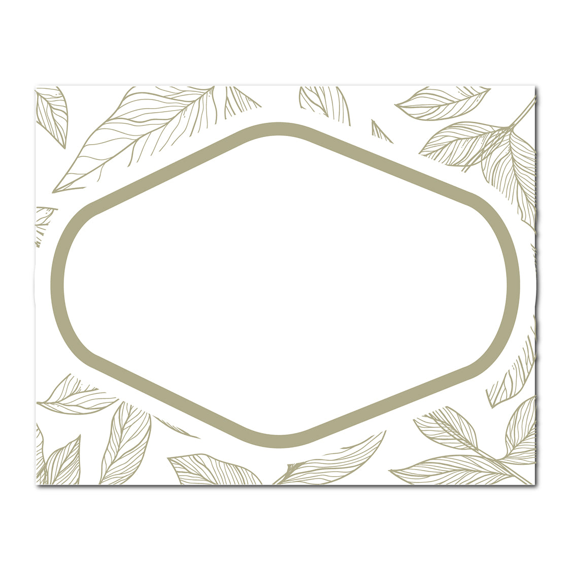 Table Card with Leafy Background | SVG PNG Template - Shape 10