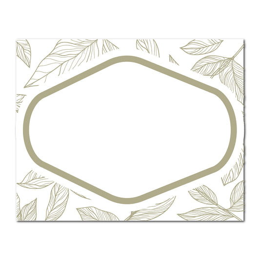 Table Card with Leafy Background | SVG PNG Template - Shape 10