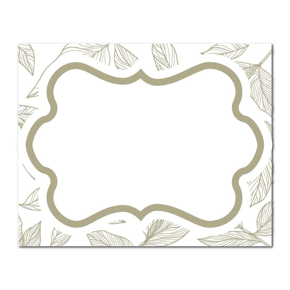 Table Card with Leafy Background | SVG PNG Template - Shape 11