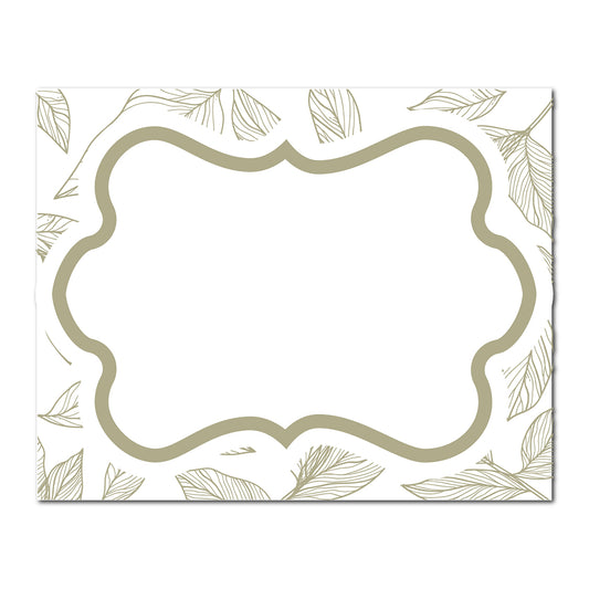 Table Card with Leafy Background | SVG PNG Template - Shape 11