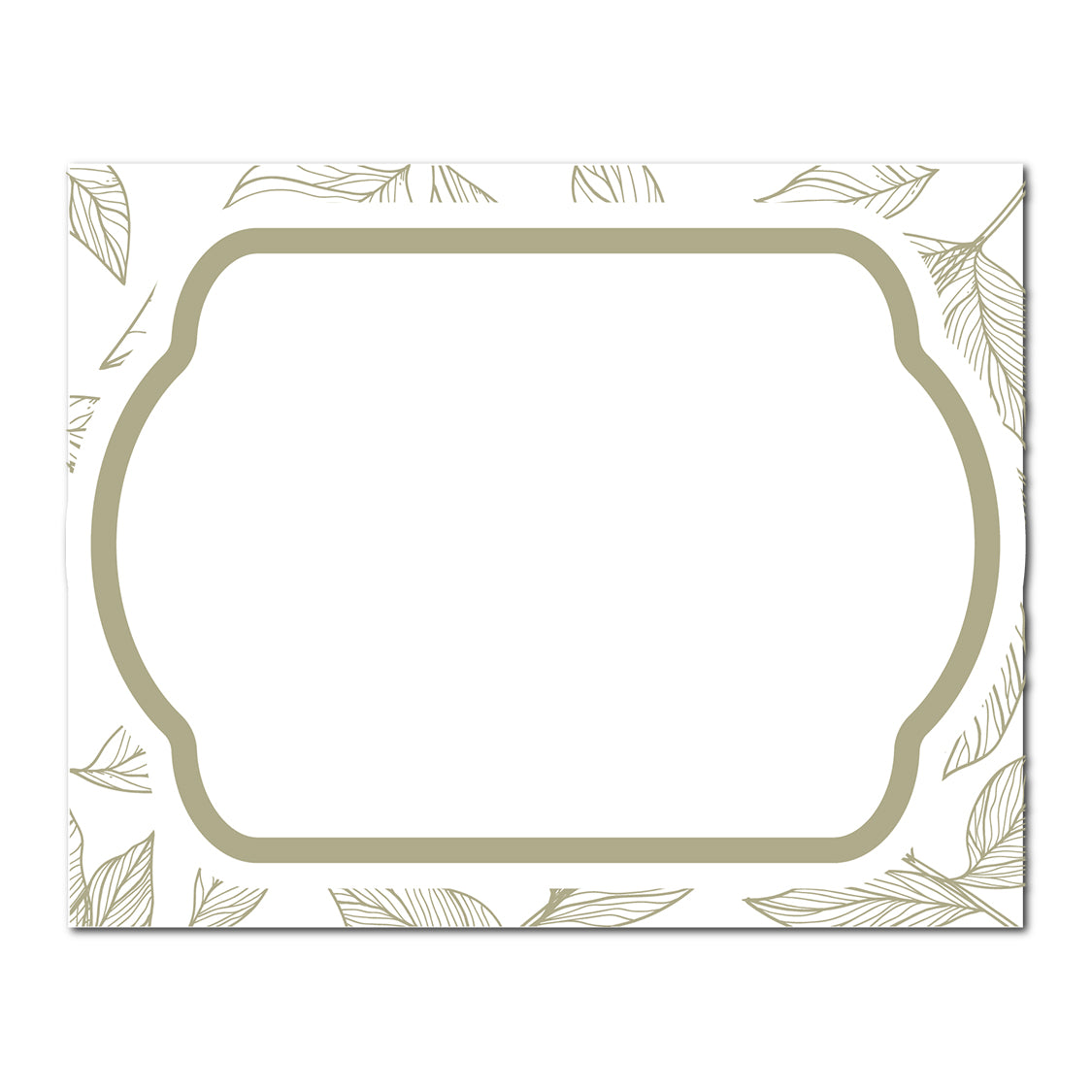 Table Card with Leafy Background | SVG PNG Template - Shape 13