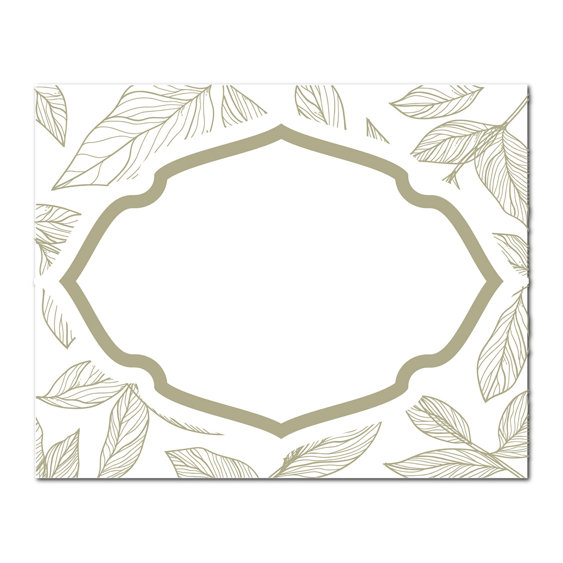 Table Card with Leafy Background | SVG PNG Template - Shape 14
