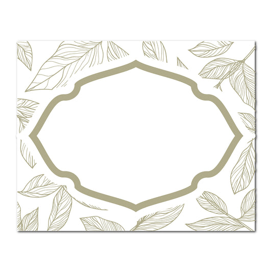 Table Card with Leafy Background | SVG PNG Template - Shape 14