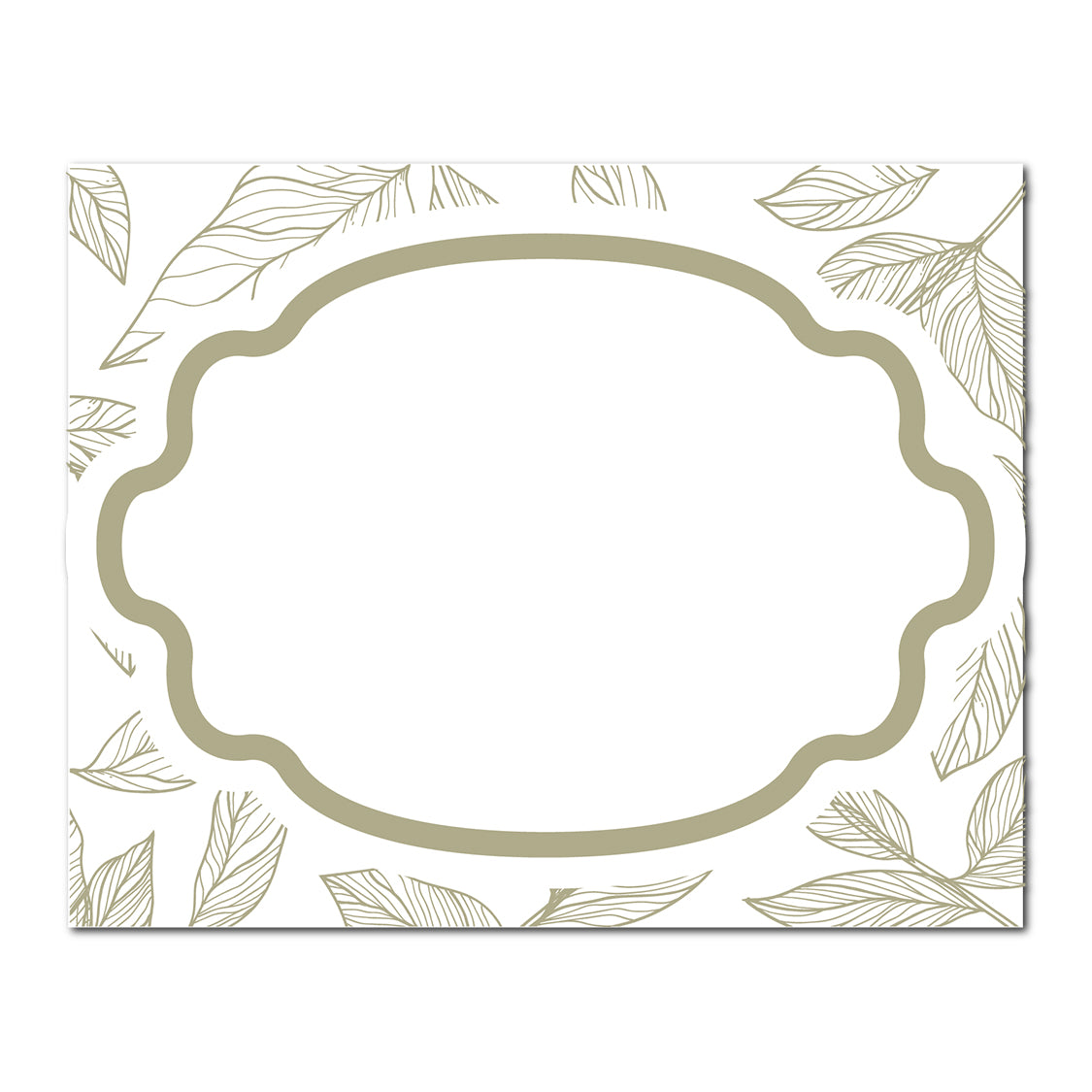 Table Card with Leafy Background | SVG PNG Template - Shape 15