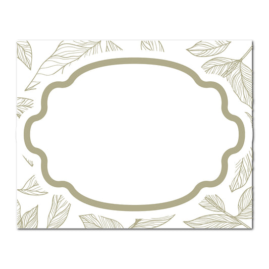 Table Card with Leafy Background | SVG PNG Template - Shape 15