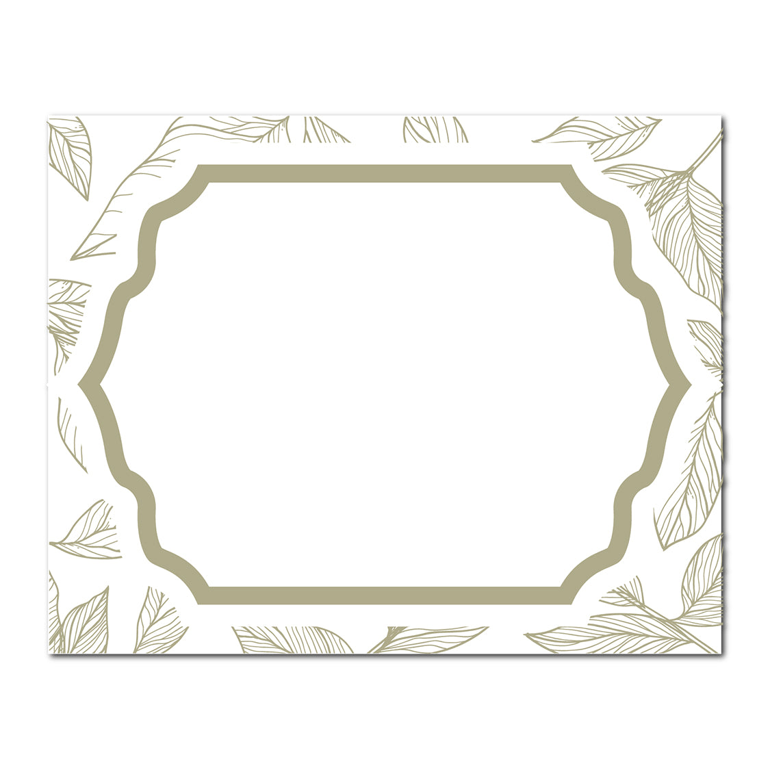 Table Card with Leafy Background | SVG PNG Template - Shape 16