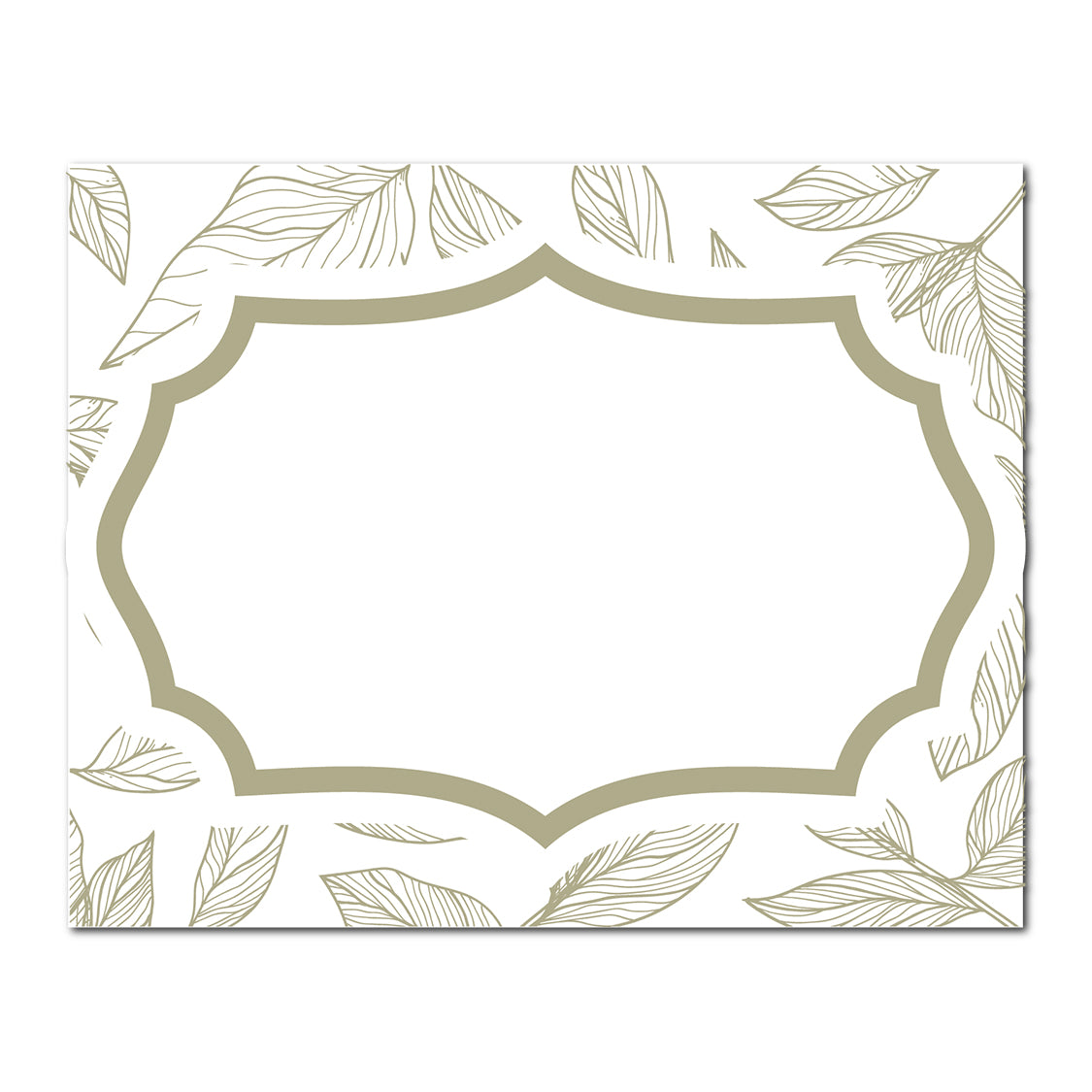 Table Card with Leafy Background | SVG PNG Template - Shape 17