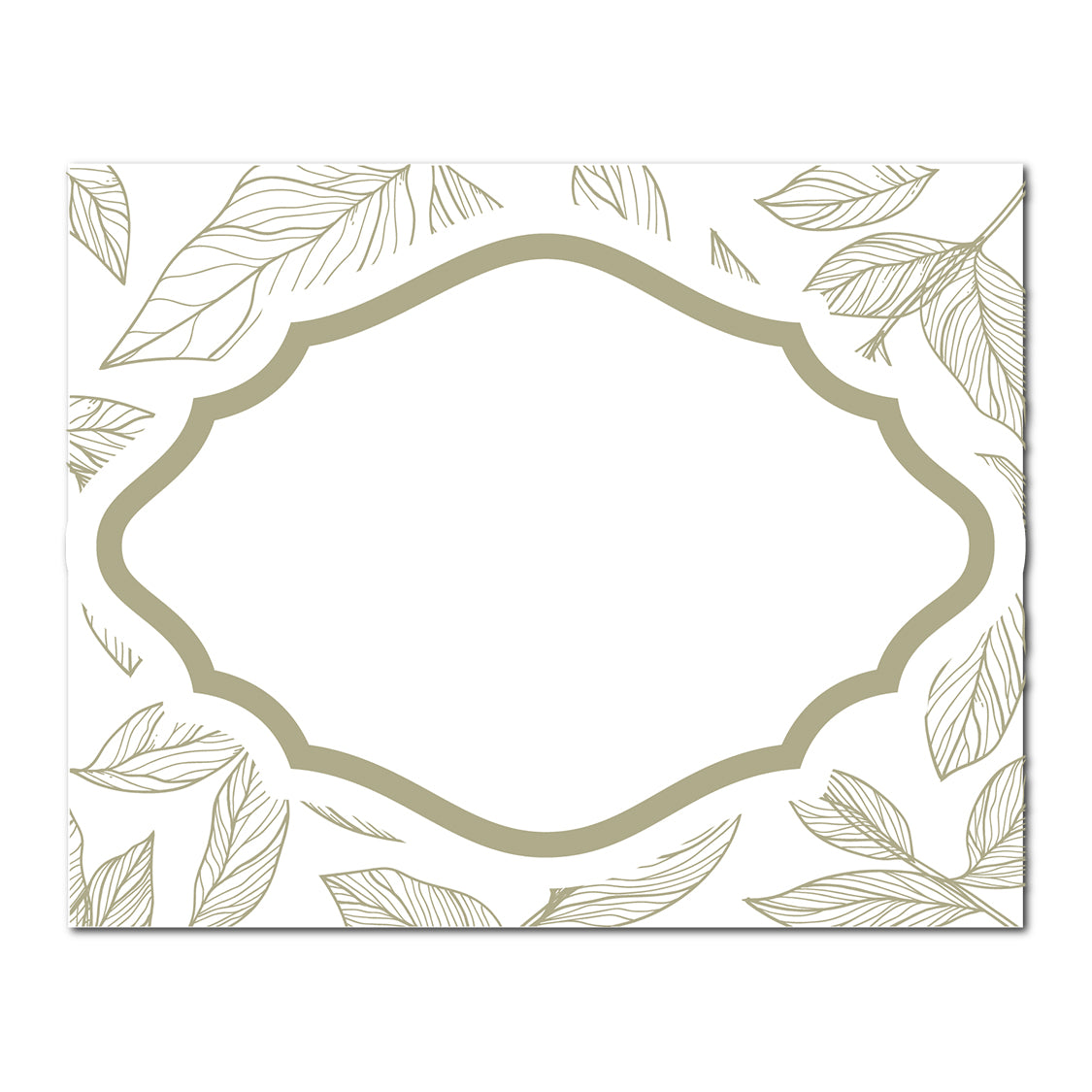 Table Card with Leafy Background | SVG PNG Template - Shape 18
