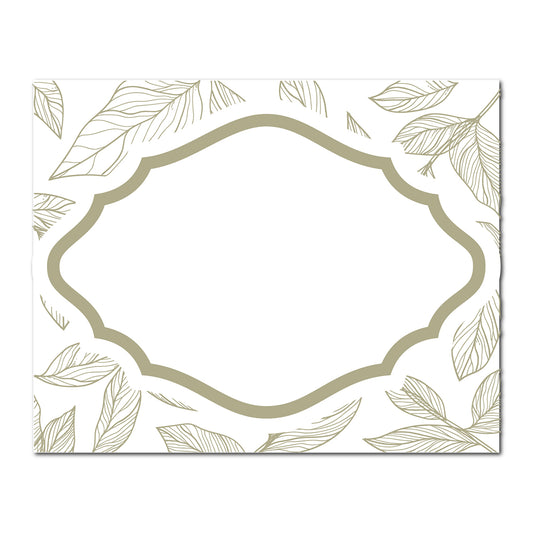Table Card with Leafy Background | SVG PNG Template - Shape 18