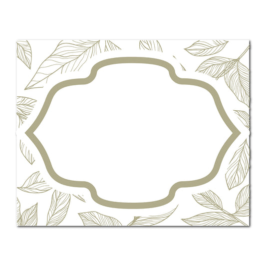 Table Card with Leafy Background | SVG PNG Template - Shape 19
