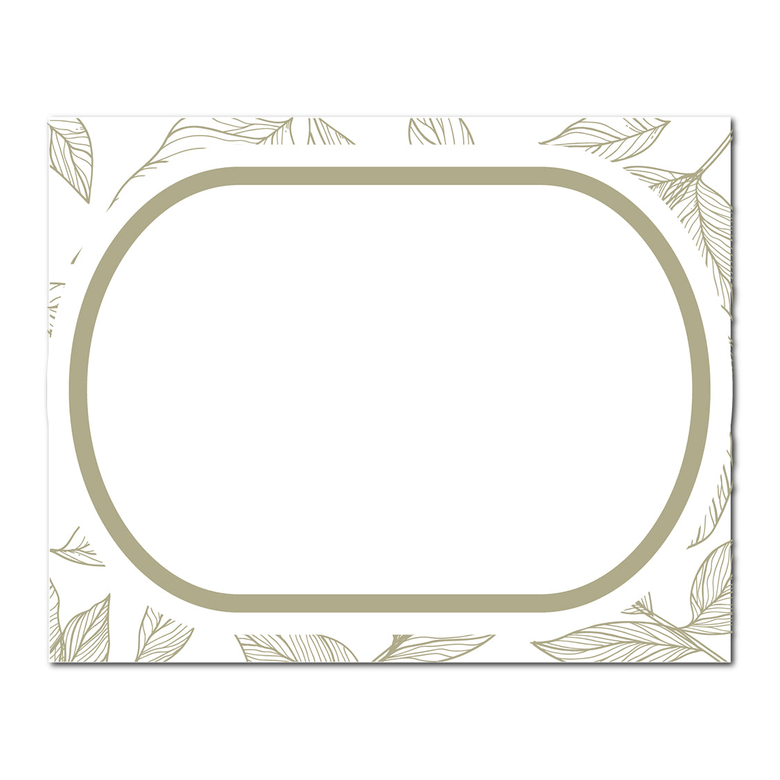 Table Card with Leafy Background | SVG PNG Template - Shape 1
