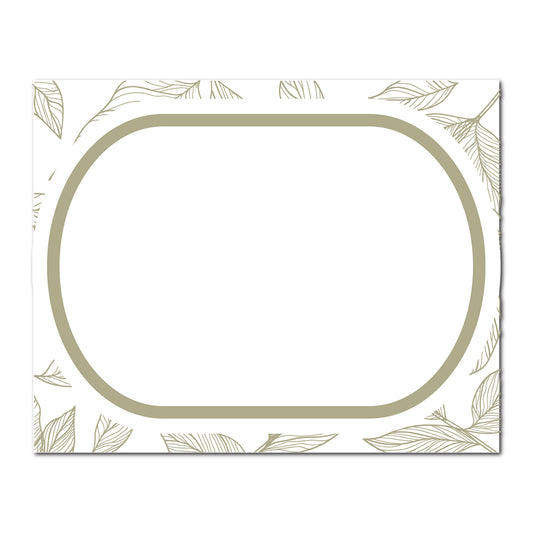 Table Card with Leafy Background | SVG PNG Template - Shape 1
