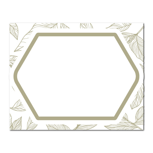 Table Card with Leafy Background | SVG PNG Template - Shape 21