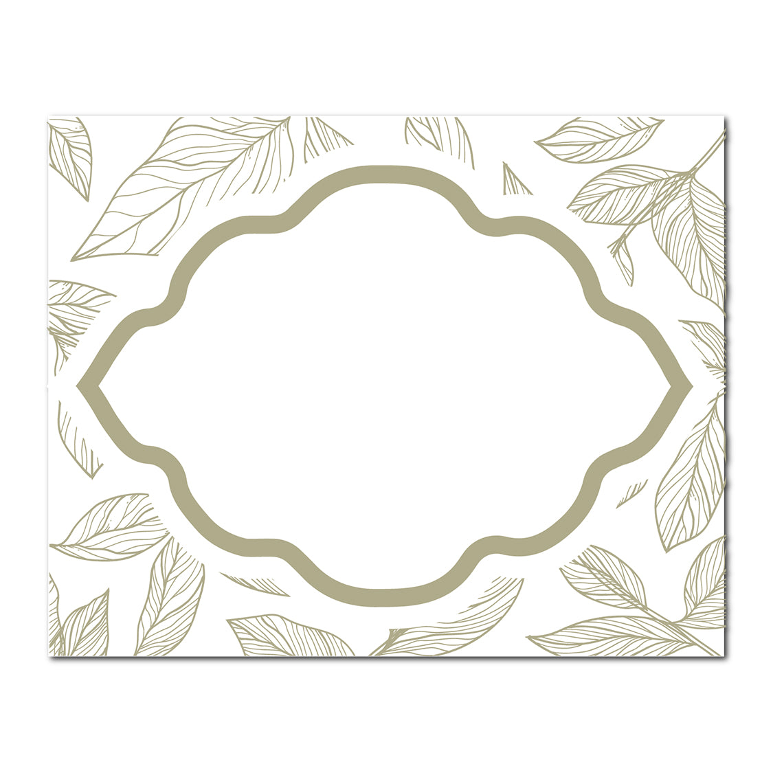 Table Card with Leafy Background | SVG PNG Template - Shape 2